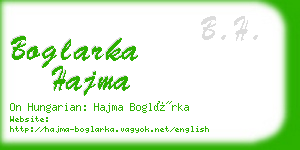 boglarka hajma business card